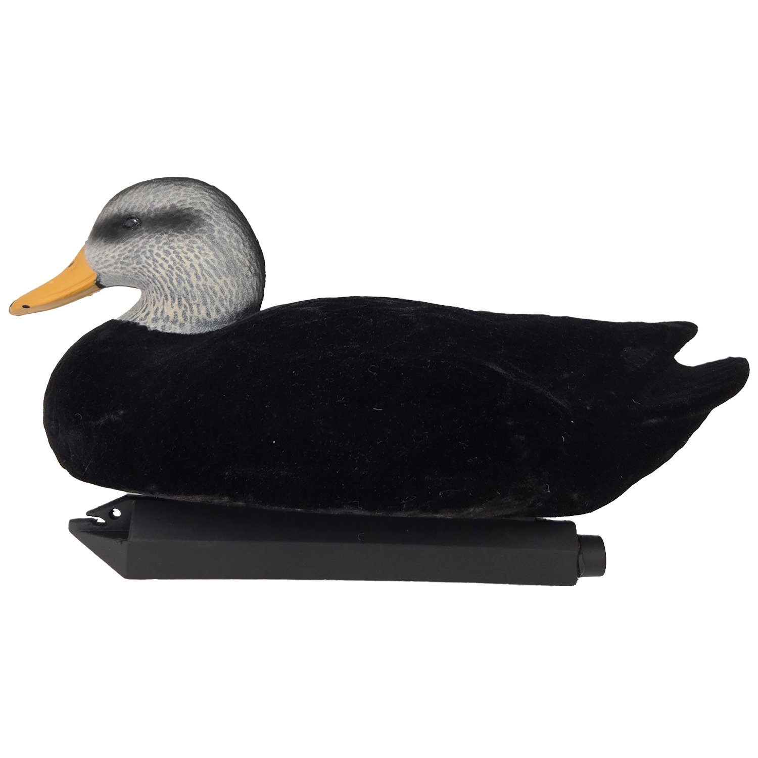 SQ352 HDPE Flocking Black Duck Decoy