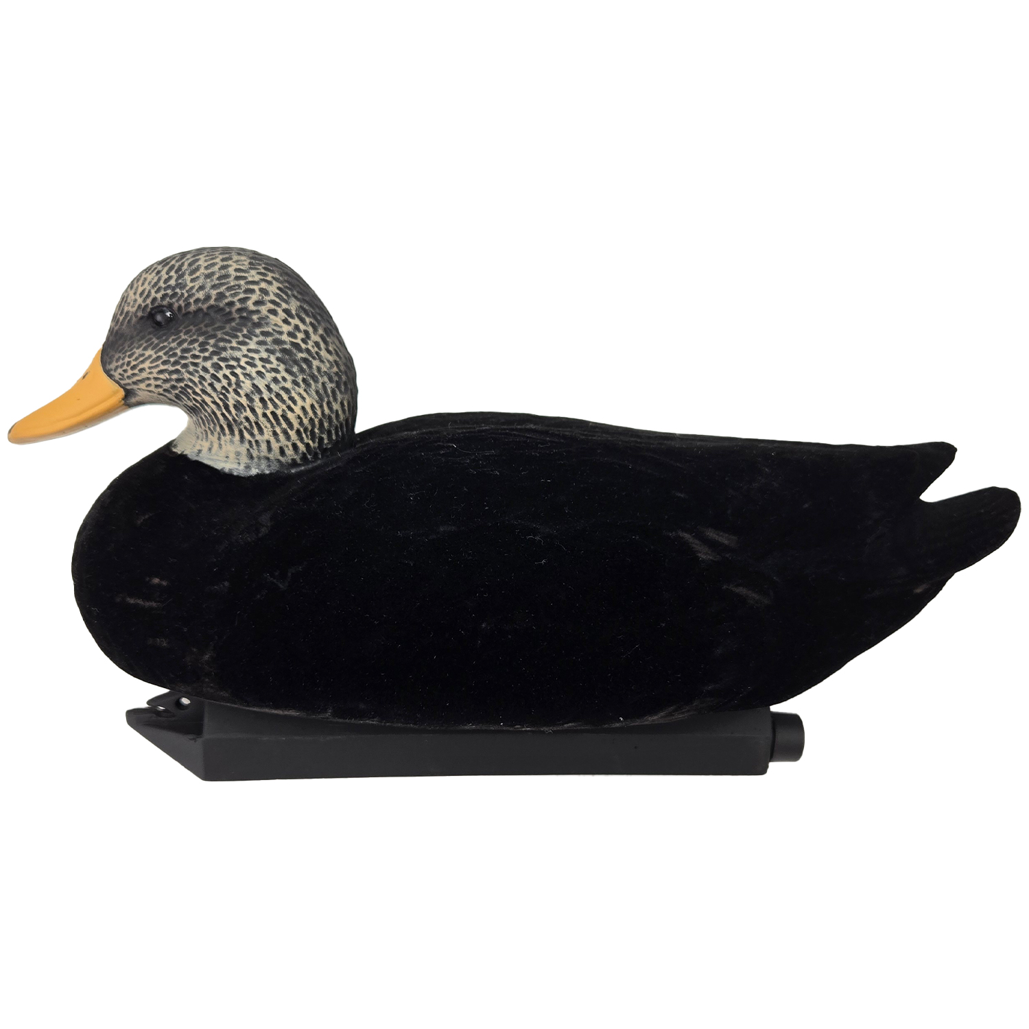 SQ352 HDPE Flocking Black Duck Decoy