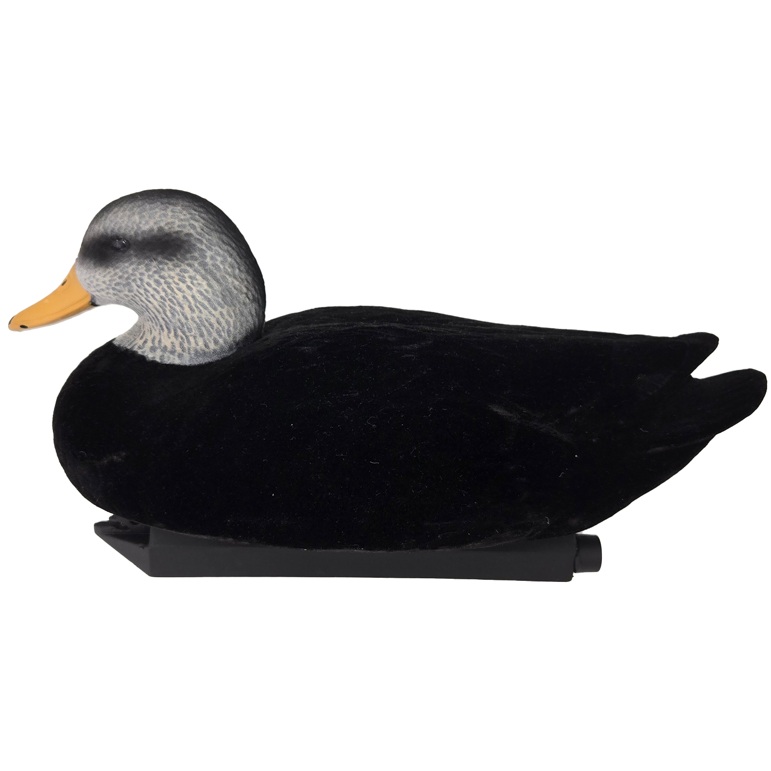 SQ352 HDPE Flocking Black Duck Decoy